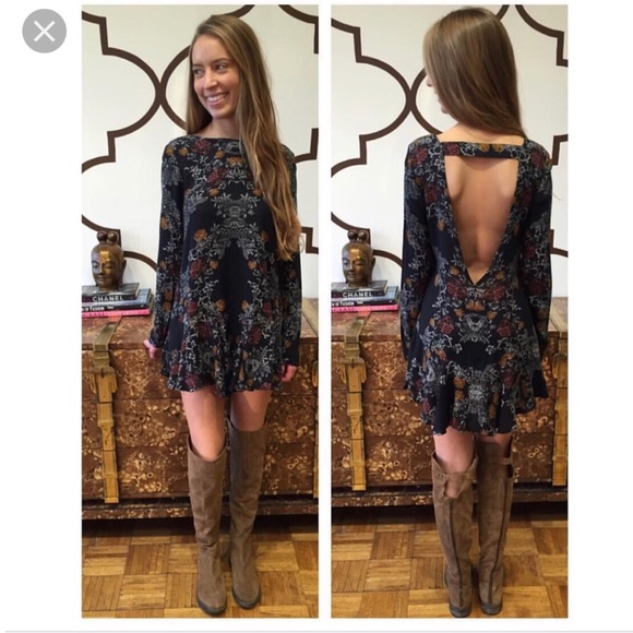 Free People Dresses & Skirts - Free People | Black floral tunic dress